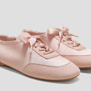 VIVAIA Pink Square Toe Lace Up Sneakerina Size EU 39 US 8